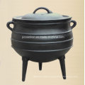 #3 Enamel Cast Iron Potjie Pots with Three Legs/Cauldron